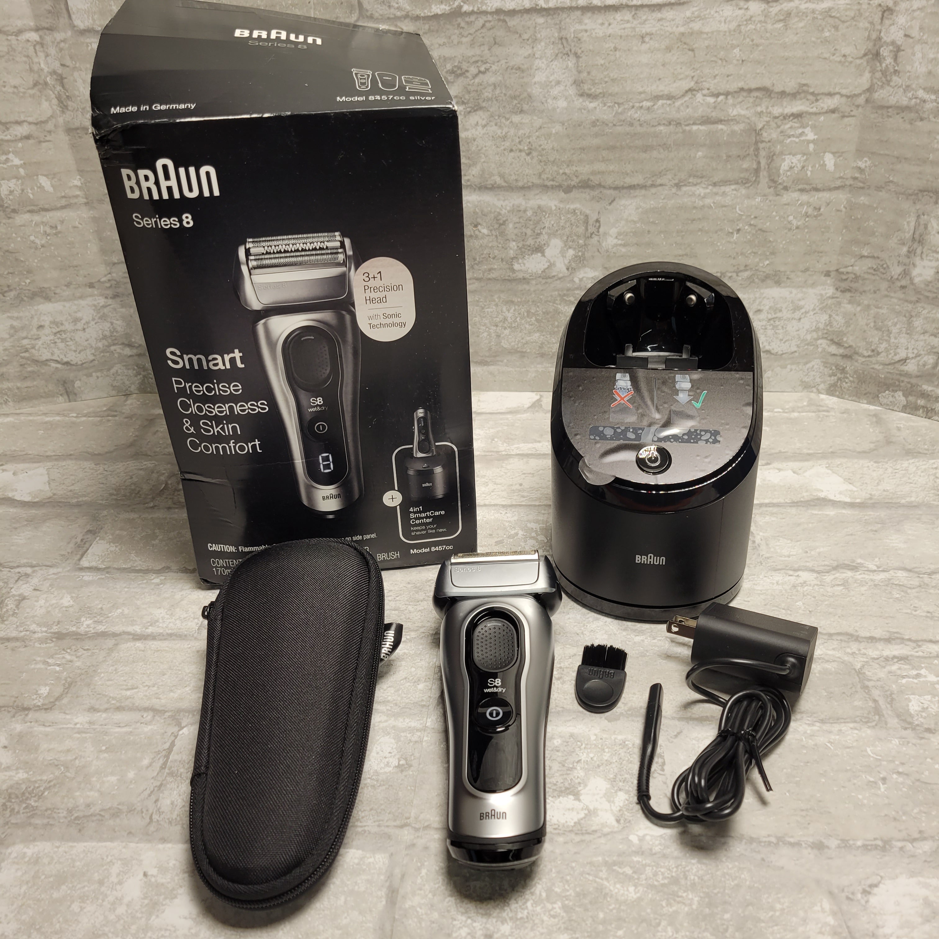 Braun Electric Razor for Men Series 8 8457cc Electric Foil Shaver (8050864226542)